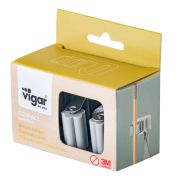 VIGAR METALIC SINGLE BROOM HOLDER WITH ADHESIVE