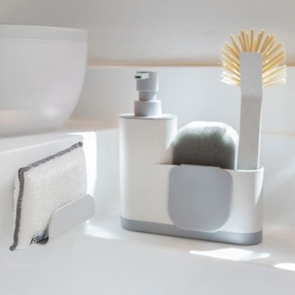 VIGAR ZEROLINE LIGHT GREY SPONGE HOLDER WITH SUCTION PAD