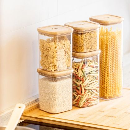 VIGAR HOMEY BAMBOO FOOD CONTAINER SET 5PC