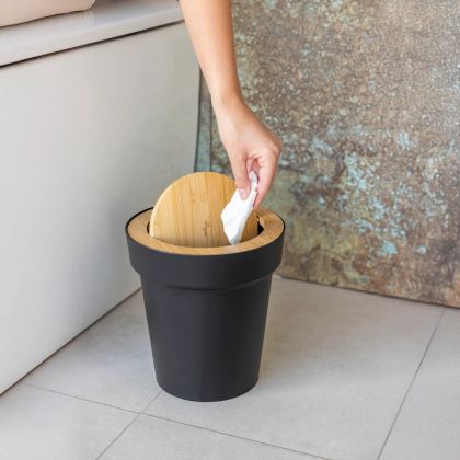 VIGAR ZENSE ROUND BIN WITH BAMBOO COVER 4 L