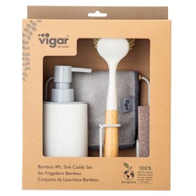 VIGAR ZEROLINE MONOBLOC 4 PIECE SINK CADDY SET