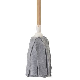 VIGAR BAMBOO PRINT GREY MICROFIBRE MOP WITH HANDLE