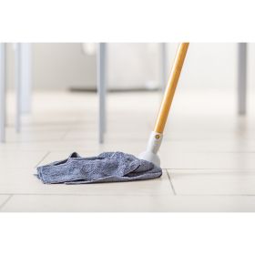 VIGAR BAMBOO PRINT GREY MICROFIBRE MOP WITH HANDLE