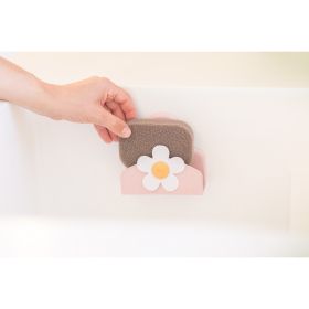 VIGAR FLORGANIC PINK SPONGE HOLDER WITH SUCTION PAD